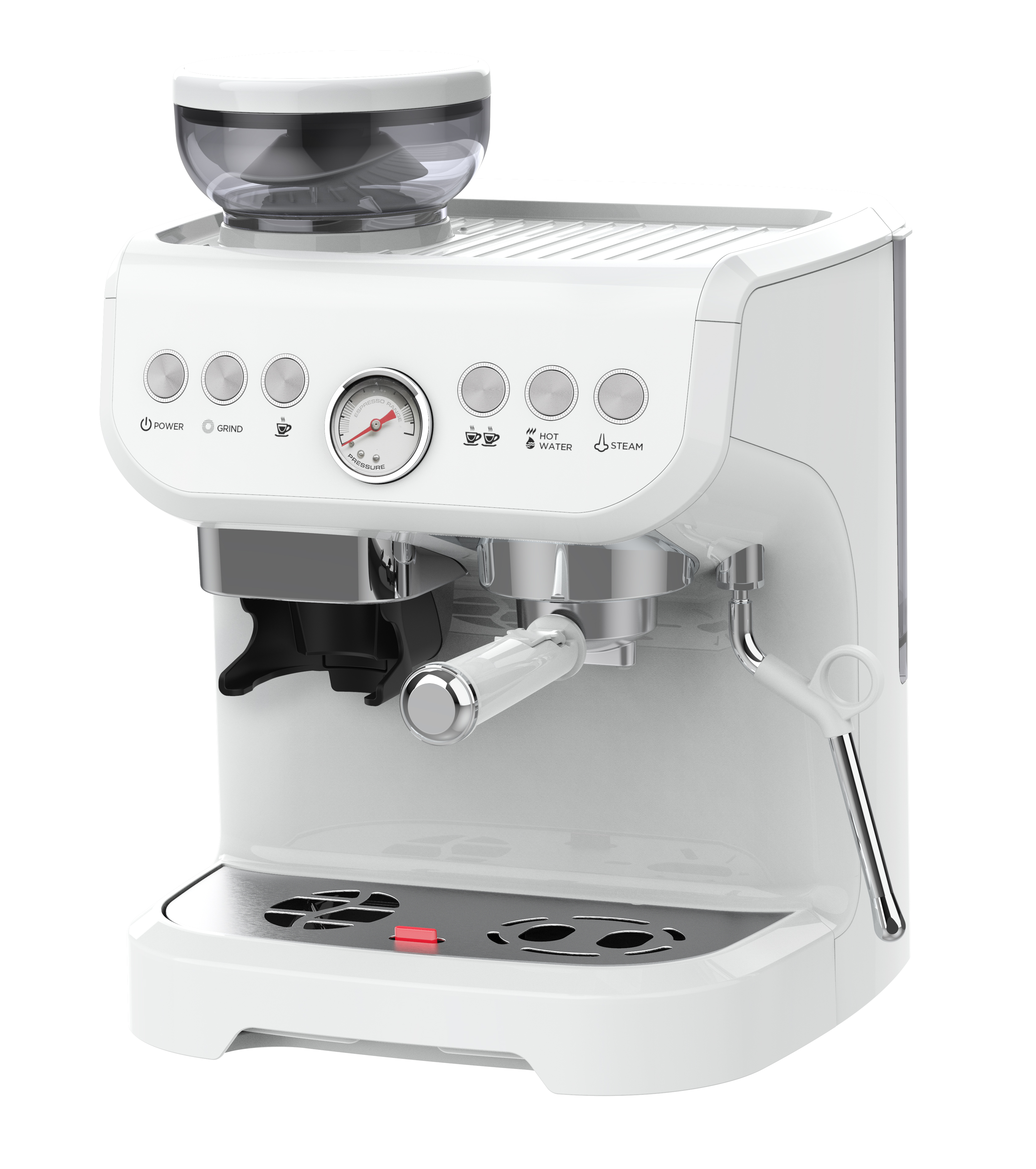 Semi-automatica faba Calicem Espresso Machina Coffee factorem Cum Grinder et vapor Wand